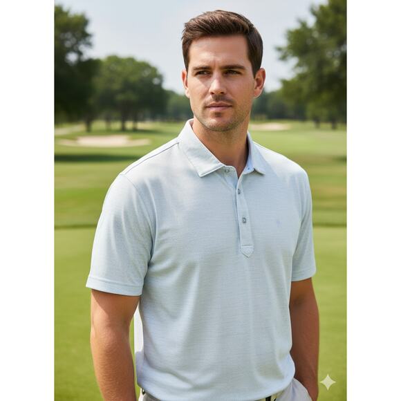 NWT Hart Schaffner Marx Mens XL Designer Preppy Luxe Golf Office Polo Shirt - Picture 2 of 15
